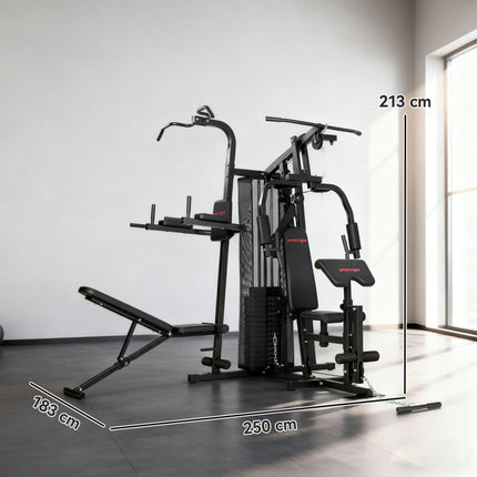Home Gym Station – Adjustable Weight Bench, 10+ Exercises
