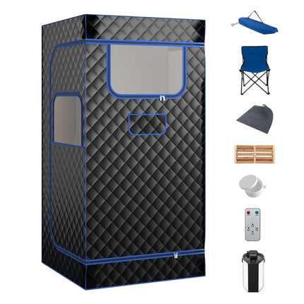 Home Steam Sauna Tent with 3L Generator, Black, 91x91x183 cm