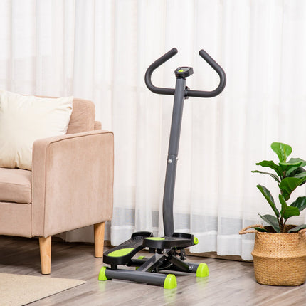 Stepper training machine with LCD, handle, 100 kg capacity