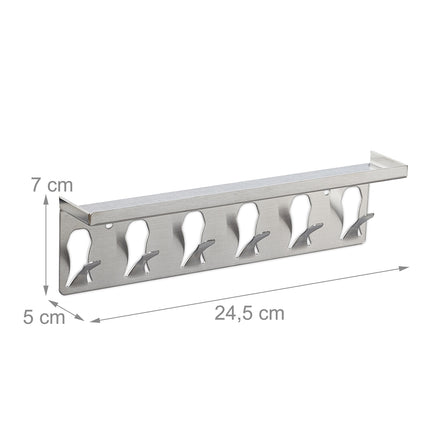 Hook strip with shelf