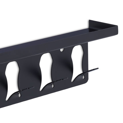 Hook strip with shelf