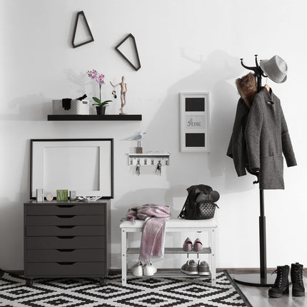 Hook strip with shelf
