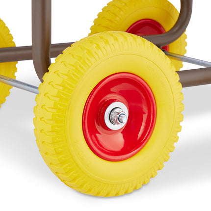 Hose cart with 4 wheels
