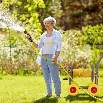 Hose cart with 4 wheels