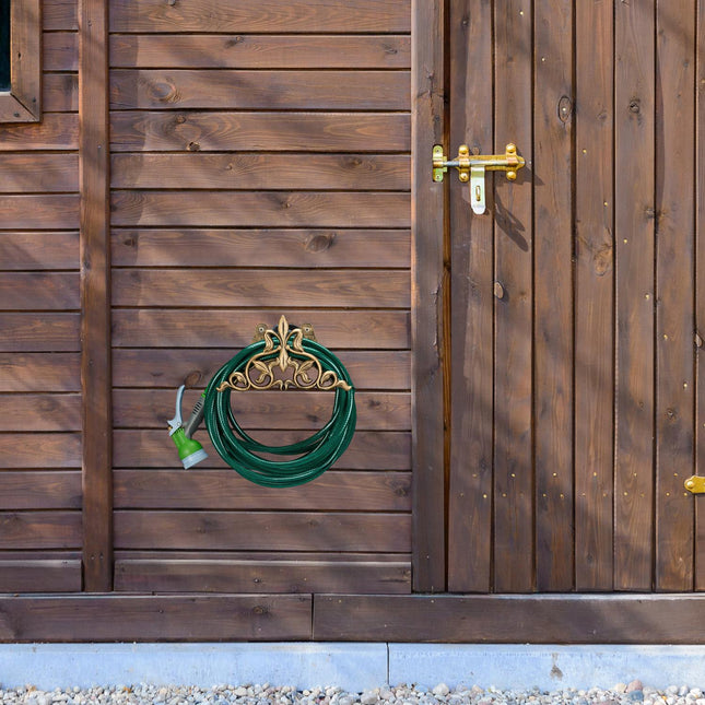 Hose holder in antique cast iron