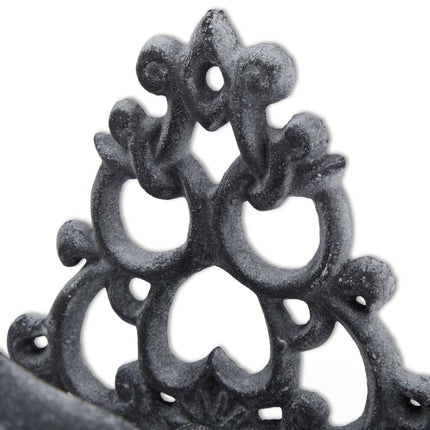Hose holder in cast iron with frog motif