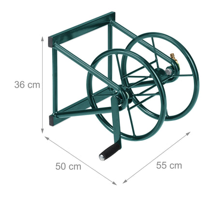 Hose reel for the wall