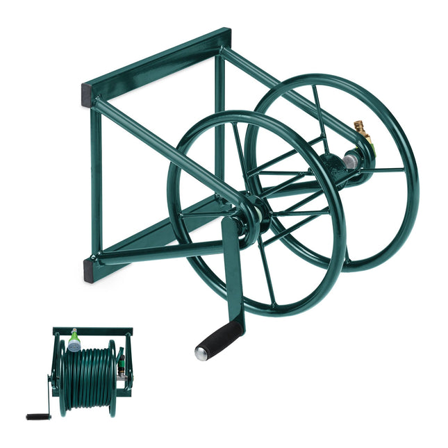 Hose reel for the wall