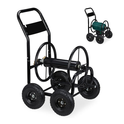 Hose trolley Metal Black