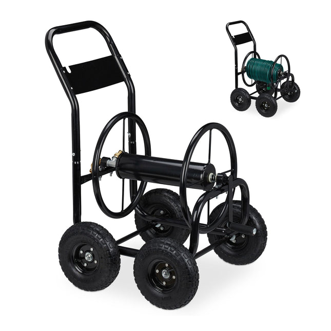 Hose trolley Metal Black