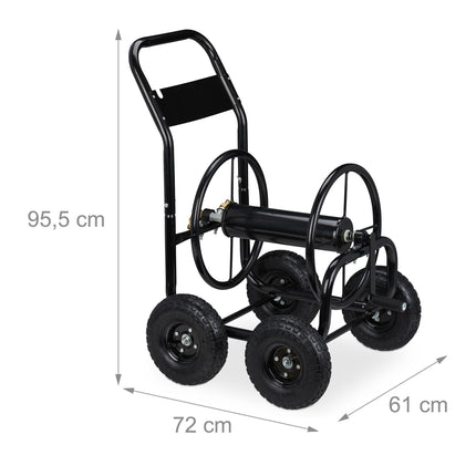 Hose trolley Metal Black