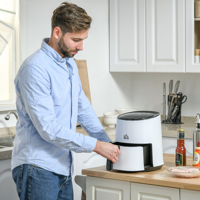 Air Fryer 2.5L, 1300W, non-stick basket, white/black