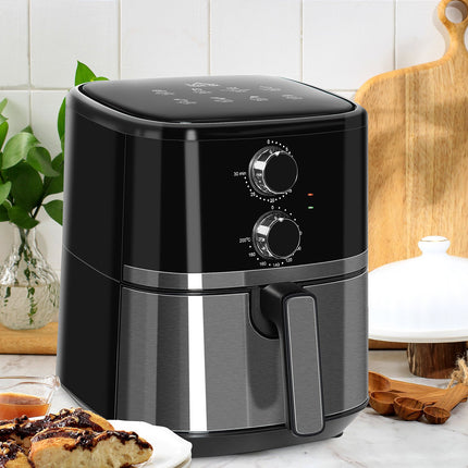Hot Air Fryer 4.5L, 1500W, Oil Free Cooking, Black