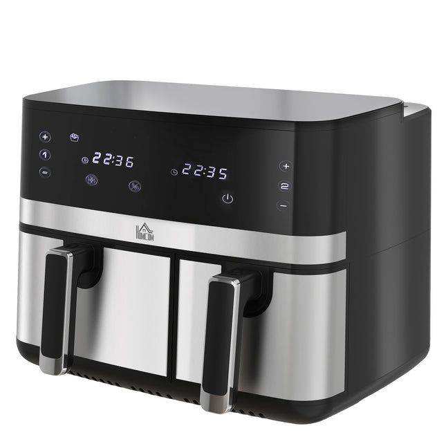 Hot Air Fryer 8.5L - Double chamber, non-stick, smart timer