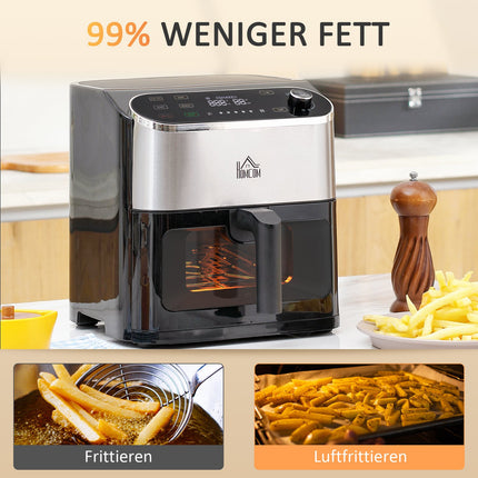 Air Fryer with touch screen, 6.5L, 1350W, non-stick basket