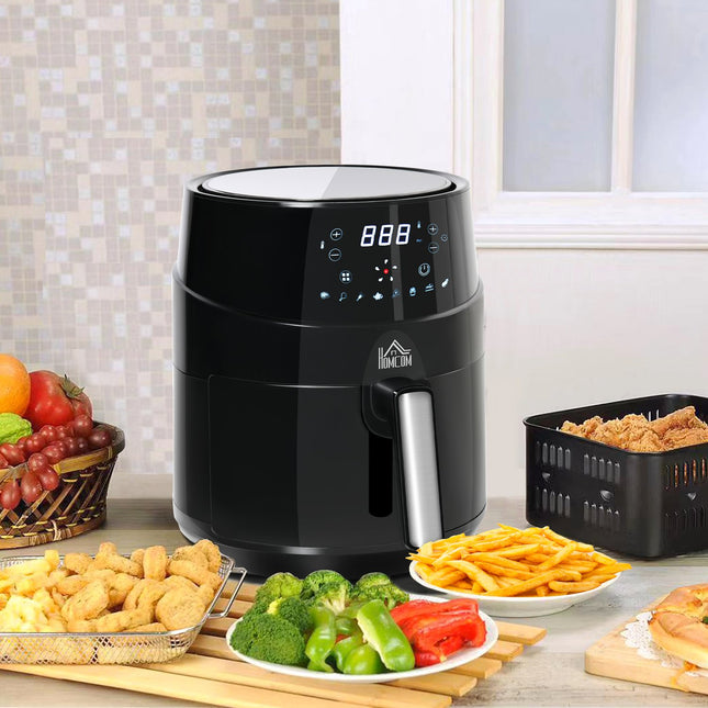 4.5L hot air fryer, 1500W, 8 presets, non-stick basket