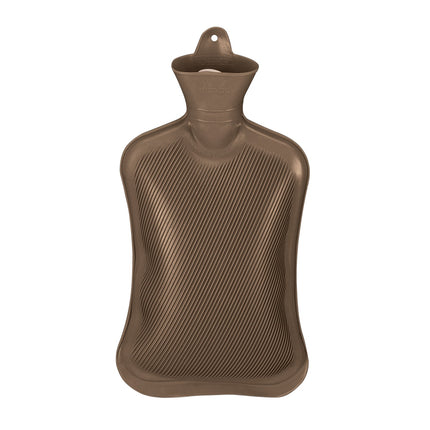 Hot Water Bottle 2L – Brown, Leak-Proof, Pain Relief