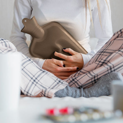 Hot Water Bottle 2L – Brown, Leak-Proof, Pain Relief