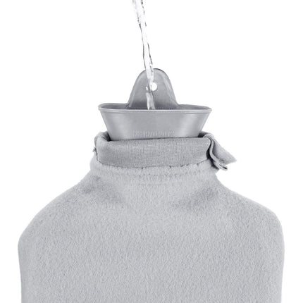 Hot Water Bottle with Cover, Grey, 1.5L Capacity