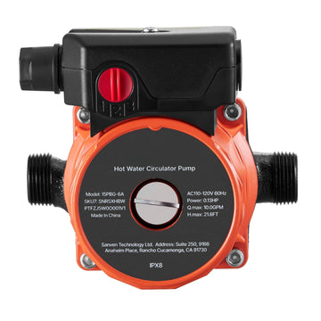Hot Water Recirculating Pump, 38 LPM, 3-Speed, 100W