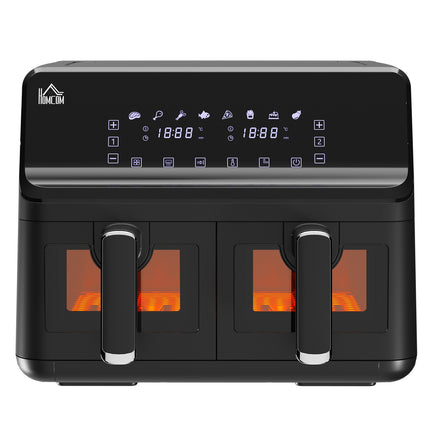 8L Air Fryer, Dual Chamber, No Oil, 2500W, Black