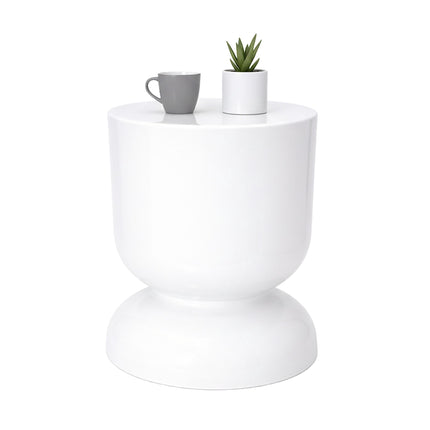 Hourglass Side Table and Stool – Metal, Multifunctional