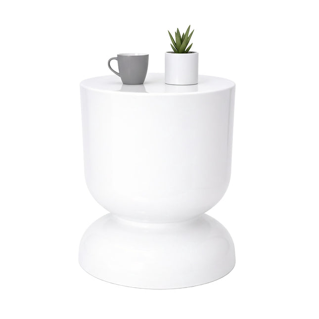 Hourglass Side Table and Stool – Metal, Multifunctional