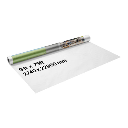 House Wrap Vapor Barrier 9 x 75 ft, 0.13 mm White