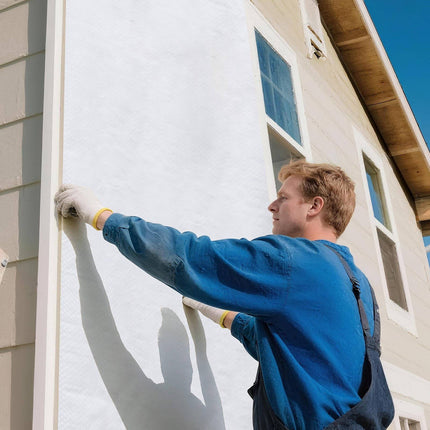 House Wrap Vapor Barrier 9 x 75 ft, 0.13 mm White