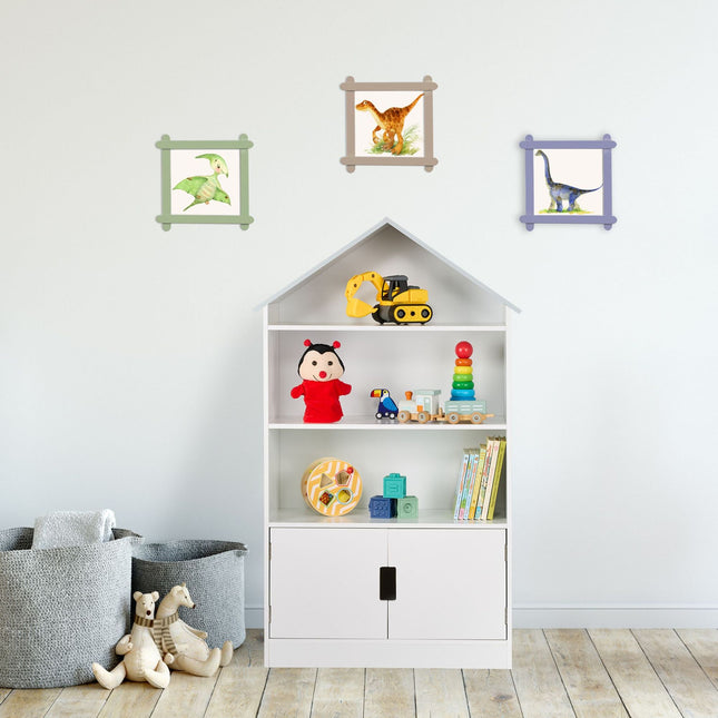 House-shaped shelf for children
