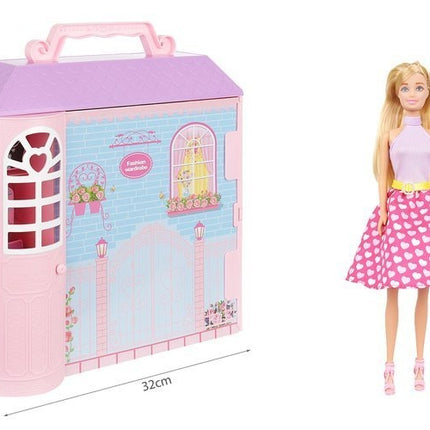 House with clothes + doll