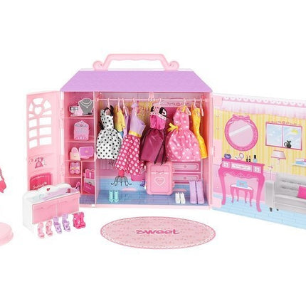 House with clothes + doll