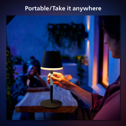 Hue Go Portable table lamp Black/Dark grey