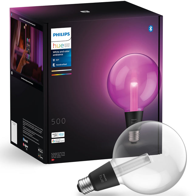 Hue Lightguide Globe Large 125mm E27 White and Color Ambiance