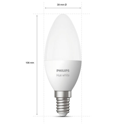 Hue White E14 Crown 2-pack