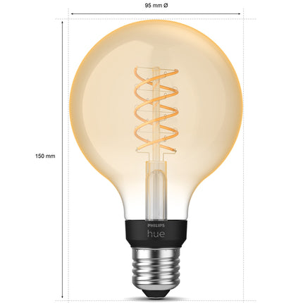 Hue White Filament E27 Globe G93