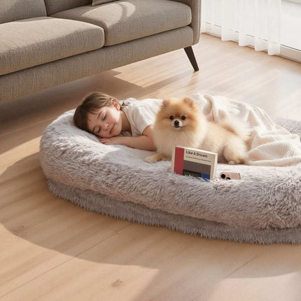 Human-Sized Dog Bed, Orthopedic Memory Foam, Washable Cover