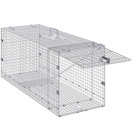 Humane Live Animal Cage Trap, Foldable, 42 x 16 x 18 In