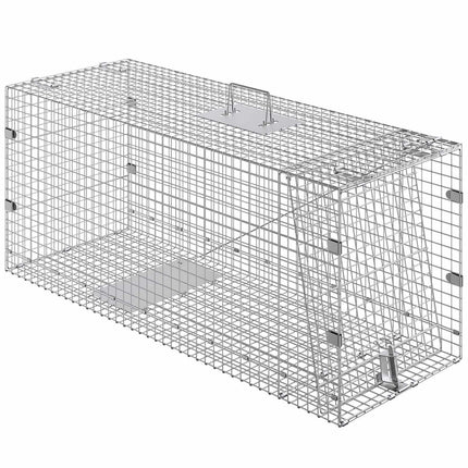 Humane Live Animal Cage Trap, Foldable, 42 x 16 x 18 In