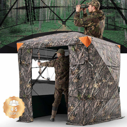 Hunting Blind, 4-5 Person See-Through, 270-Degree View, Bag