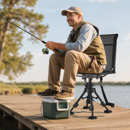Hunting Chair – 360 Silent Swivel, Foldable, Adjustable