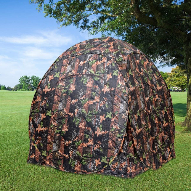 Hunting tent pop up design with 360° vision & carrying bag & tension straps for 2 people