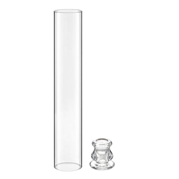 Hurricane Candle Holders, Set of 24, 65x350 mm Clear Glass
