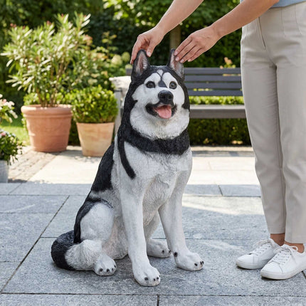 Husky Garden Dog Statue, Polyresin, 86 cm