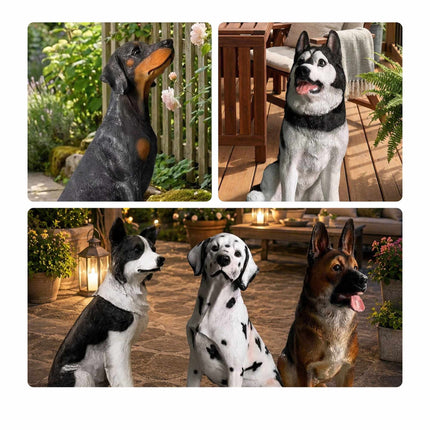Husky Garden Dog Statue, Polyresin, 86 cm