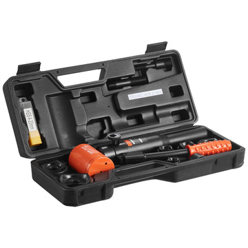 Hydraulic Knockout Punch Set, 10-Ton, 6 Dies 1/2-2 in
