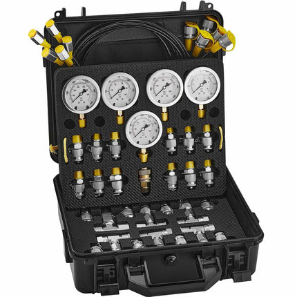 Hydraulic Pressure Test Kit, 5 Gauges, 600 Bar, Case