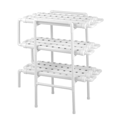 Hydroponic Grow System Kit, 3-Tier 108-Site UPVC, Timed Irrigation