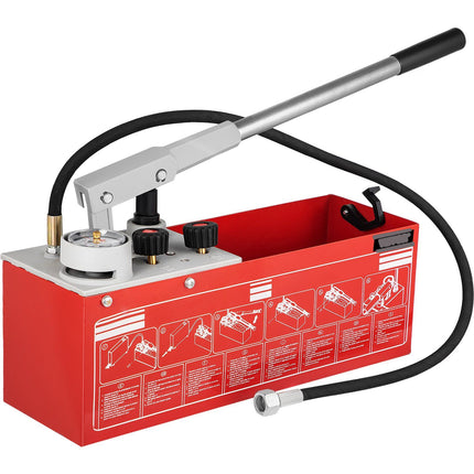 Hydrostatic Pressure Test Pump, 25 Bar, 12 L Tank, Dual Gauge