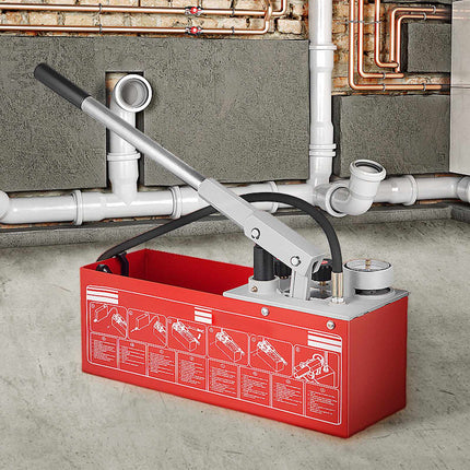 Hydrostatic Pressure Test Pump, 25 Bar, 12 L Tank, Dual Gauge